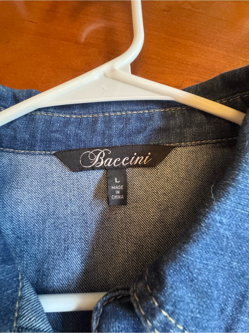Baccini denim vest Size L - Picture 5 of 12